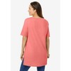 Woman Within Plus Size Perfect Short-Sleeve Boatneck Tunic - 3 of 4