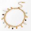 Women's Colored Stones Pendant Anklet - Cupshe - 4 of 4