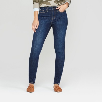 Women's High-Rise Bi-Stretch Skinny Jeans - Universal Thread™ Dark Wash 8