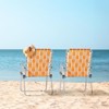 FURNIinspire Outdoor Portable Chair Set of 2 Lightweight for Outdoor Adventures, Orange White, 24.4"*23.6"*36.6" - 3 of 4
