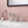 LunaLulink Widespread 2 Handles Bathroom Faucet with Pop Up Sink Drain Brushed Nickel - 2 of 4