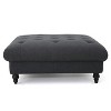 GDFStudio Piper Contemporary Button-Tufted Square Ottoman with Diamond Stitch and Birch Legs - 2 of 4