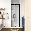 ONWITH 28 to 32 in. W x 72 in. H Framed Pivot Shower Door in Black with Clear Glass - 2 of 4