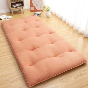Solid Japanese Floor Mattress Indoor Furniture Living Room Bedroom Futon Mattress, Foldable & Portable Tatami Mat Roll Up Camping Mattress Pad - 1 of 4