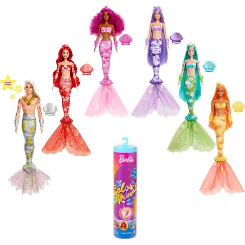 Barbie Color Reveal Rainbow Mermaids Barbie Puppen Sortiment Serie 1