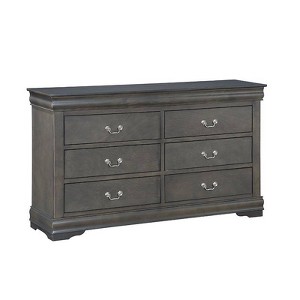 Acme Furniture 57" Louis Philippe Dresser Dark Gray Finish - 1 of 4