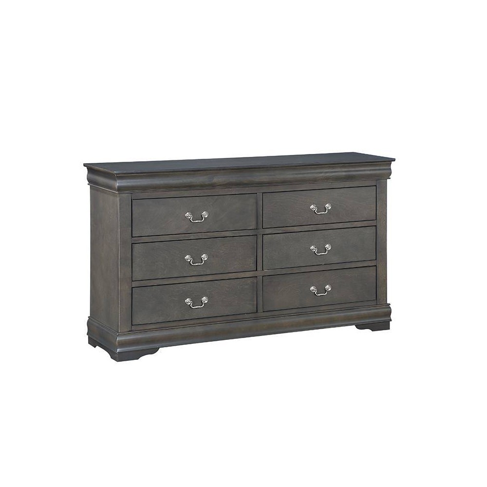 Acme Furniture 57" Louis Philippe Dresser Dark Gray Finish