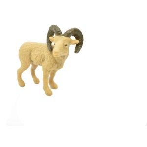 Collectible Wildlife Gifts | Bighorn Sheep,  Rubber Animal, Educational, Realistic Cat, Hand Painted,  Model,   Gift,      1 3/4"    F1510 B103 - 1 of 4