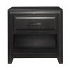 NicBex  1 Drawer Dresser for Bedroom,Black Chest of Drawers with Black Handle,Modern Wood Dressers for Closet,Living Room,Hallway,Black - 3 of 4