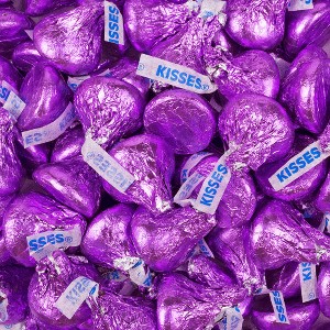 Purple Hershey's Kisses Candy Milk Chocolates - 1 of 3