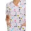 Medichic Scrubs Printed V-Neck Scrub Top - Four Pocket Fashion Scrub Top for Women, Hello Paws, Large - 4 of 4
