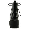 Soda FLING Women Lace Up Platform Combat Boots with Side Zipper - 2 of 4