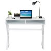 Tangkula Writing Desk Makeup Vanity Table Modern Computer Desk With 2 Storage Compartments - 4 of 4