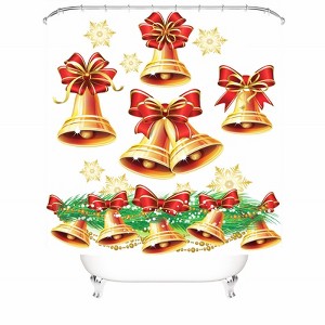 Bells Shower Curtains for Bathroom Waterproof Fabric Bath Curtain Durable Soft Stylish Bathroom Decor 72x72 Inch - 1 of 1