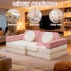Hooseng Modular Sectional Sofa, Upholstered Couch Set with Round Pillows, Sectional Sofa for Living Room, Bedroom - 4 of 4