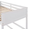 Loft Bed With Ladder,  Twin Size Bed Frame, Wooden Slat Support , Solid Wood , Loft Bed Bedroom Furniture No Spring Box Needed - 4 of 4