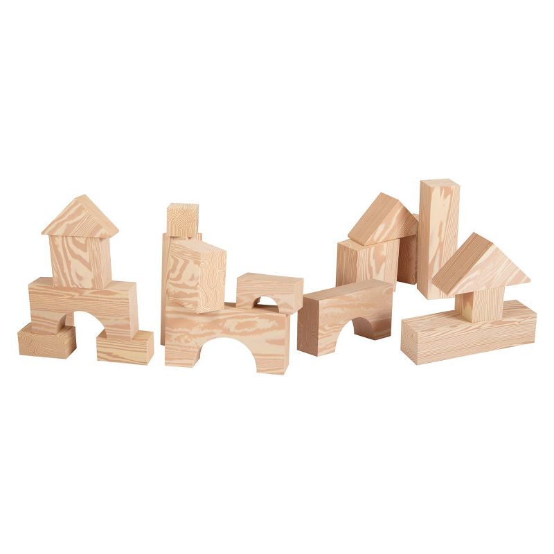 Edushape Jumbo Foam "Wooden" Blocks - 32 Piece Set, 1 of 7