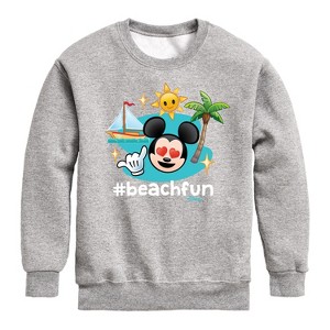 Boys' - Disney - Beach Fun Graphic Long Sleeve Fleece Sweatshirt - 1 of 4