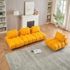 GlasFlength Freely Sectional Sofas Modern Sofa with Comfortable Seating for Living Room or Lounge Area Yellow,120”*40.2”*29.5" - 2 of 4