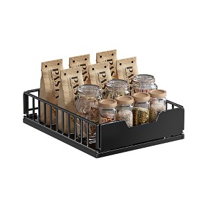 1 Pc Pull Out Cabinet Organizer, Pull-Out Home Organizers Metal Slide Out Drawers Black - 1 of 4