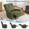 Recliner Chair, 360° Swivel Rocking Glider Chair with Adjustable Backrest & Footrest, Manual Recliner Glider, Cozy Corduroy Upholstered Armchair - 3 of 4