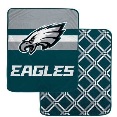 Nfl Philadelphia Eagles Center Logo Half Stripe Diamond Faux Shearling ...