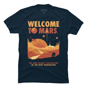 Men's Design By Humans Welcom to Mars By StevenToang T-Shirt - 1 of 4