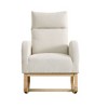 CAVINAS Upholstered Accent Chair with High Backrest and Two Side Pockets,Modern Rocking Chairs for Bedroom,Reading Room,Gray - 4 of 4