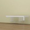 FUFU&GAGA Modern Glass Leg Dining Table - White Top for a Contemporary Dining Experience - 3 of 4