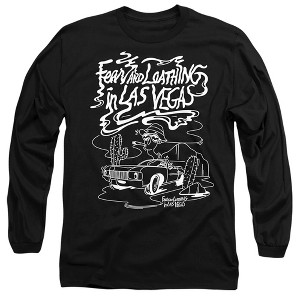 Men’s Fear And Loathing In Las Vegas Desert Drive Mono Long Sleeve T-Shirt Black X Large - 1 of 4