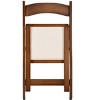 Anybear 4pcs Upholstered Folding Chair For Dining Room, Space Saving, Easy To Carry, Walnut Shelf+Beige Cushion - 3 of 4