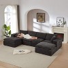 MYINDA 137'' Oversized 6-Seater Sectional Sofa, Chenille Cloud Couch for Living Room, Apartments, Offices - 4 of 4