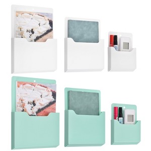 Unique Bargains Large Capacity Hanging Wall Magnetic Paper File Holder 6 Pcs - 1 of 4