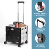 CleverMade 35L Wheeled Trolley Crate 4 Wheels Black/Cream - 3 of 4