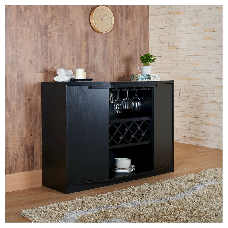 Rosio Transitional Criss Cross Wine Storage Dining Buffet Black - HOMES: Inside + Out, 6 of 9