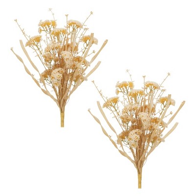 Beige Floral Grass Bush (Set of 2)