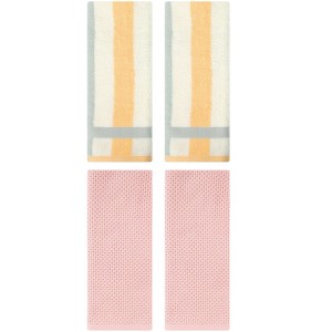 REGALWOVEN 4 Pcs Bathroom Hotel and Spa Waffle Cotton Hand Towels - 1 of 4