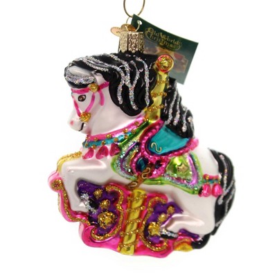 Old World Christmas 4.25" Carousel Horse Ornament  -  Tree Ornaments