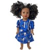 Doll Clothes Superstore Handmade Cute Kitten Print Nightgown for 18-Inch Girl Dolls – Deep Blue Pajamas - 3 of 4