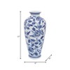 Sagebrook Home 13" Ceramic Vase - Contemporary Blue and White Chinoiserie Design Floral Vase For Decorative Table Accent - 2 of 4