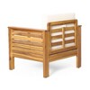 Sapphtopaz Patio Sofa with Shutter-Slat Design & Water-Resistant Cushions, Acacia Wood Outdoor Sofa, Outdoor Club Chair, Outdoor Sofa Chair - 4 of 4