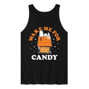 Men's - Peanuts - Wake Me For Candy Graphic Tank Top - 1 of 3