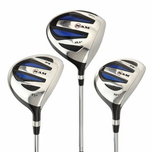 Ram Golf EZ3 Mens Steel Wood Set - Driver, 3 & 5 Wood - Headcovers Included - 1 of 4