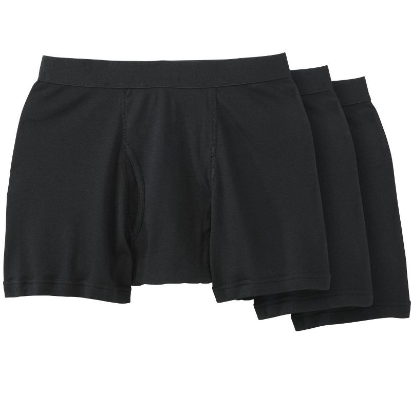 KingSize Men's Big & Tall Cotton Mid-Length Briefs 3-Pack Underwear, 1 of 2
