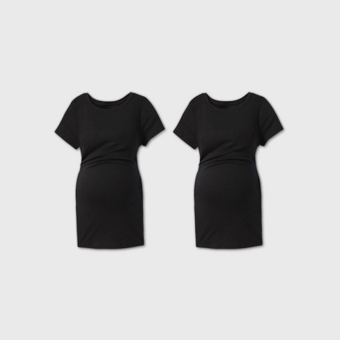 *New* Isabel Maternity by Ingrid & Isabel for Target Black Short Sleeve  Essential T-Shirt Maternity Dress