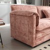 76.77" Chenille Double L-Shaped Sectional Sofa with Removable Armrests & Footstool - 3 of 4