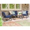 Leisure Made Jasper 4pc Aluminum Seating in Navy Fabric - 2 of 4