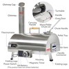 Outdoor 12" Automatic Rotatable Pizza Ovens Portable Stainless Steel Wood Fired Pizza Maker with Built-in Thermometer Pizza Cutter Carry Bag - 4 of 4