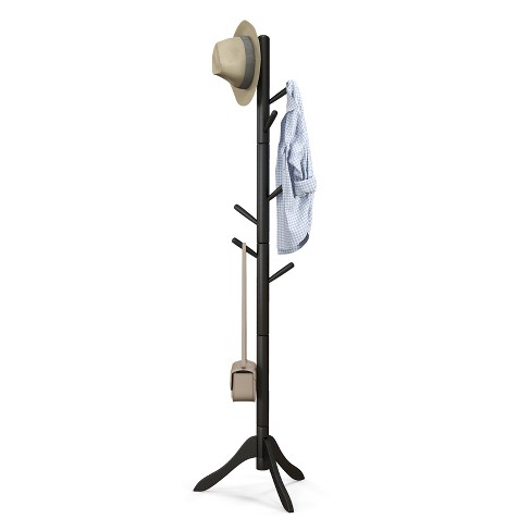Tangkula Wood Coat Rack Freestanding 8-hook Coat Tree With Adjustable  Height Standing Jacket Hanger For Hats : Target