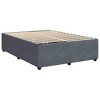 vidaXL - Velvet upholstered Bed Frame/Bedstead Queen Mattress Base Dark Gray 79.9x60.2x18.1 inches Bedroom Furniture Stable Pine Wood slats - 2 of 4
